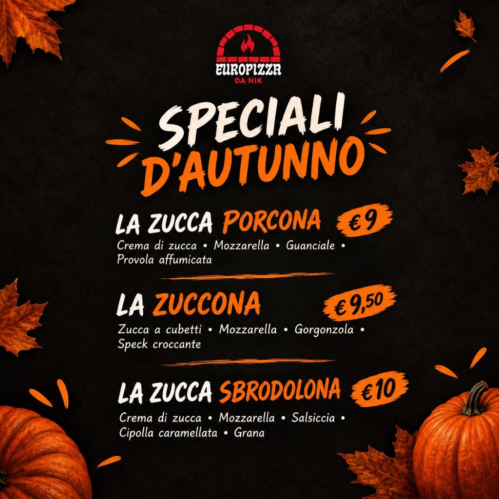 Speciali d'Autunno - EuroPizza da Nik